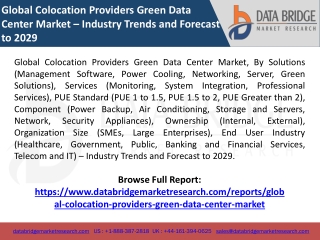 Global Colocation Providers Green Data Center Market