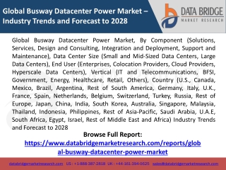 Global Busway Datacenter Power Market