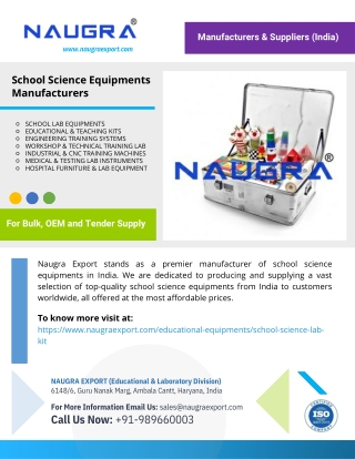 School Science Equipments Manufacturers