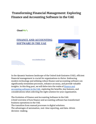 Transforming Financial Management_ Exploring Finance and Accounting Software in the UAE