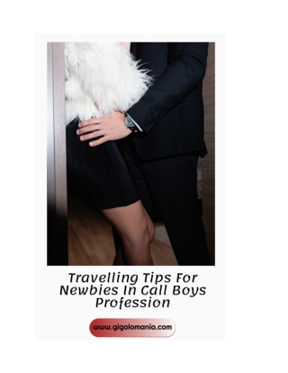 Travelling Tips For Newbies In Call Boys Profession