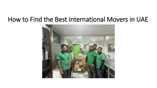 How to Find the Best International Movers in uae