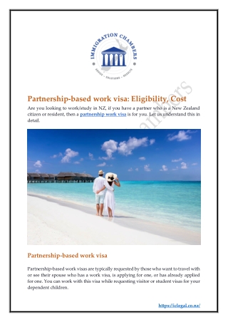 Partnership-based work visa Eligibility cost