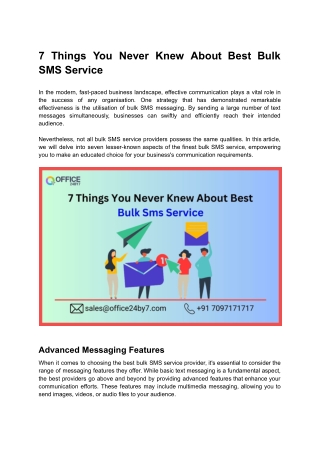 7 Things You Never Knew About Best Bulk Sms Service