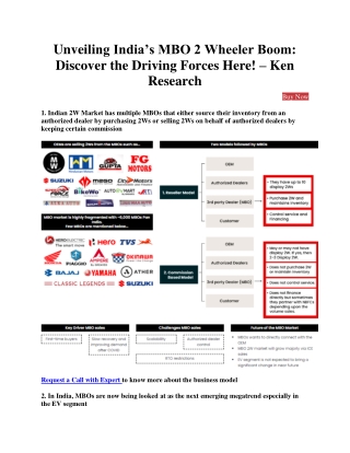 Challenges for MBO Two Wheelers Market In India - Ken Research