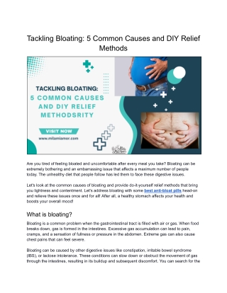 Tackling Bloating_ 5 Common Causes and DIY Relief Methods