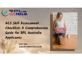 ACS Skill Assessment Checklist A Comprehensive Guide for RPL Australia Applicants