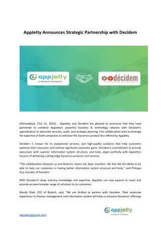 AppJetty_ Microblog_ AppJetty Announces Strategic Partnership with Decidem