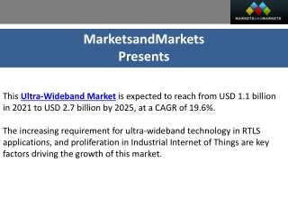 Investment Prospects: Ultra-Wideband Market Estimated to Reach $2.7 Billion