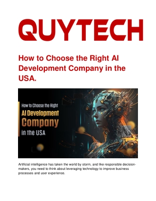 How to Choose the Right AI Development Company in the USA (2)