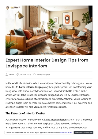 Home interior design pdf