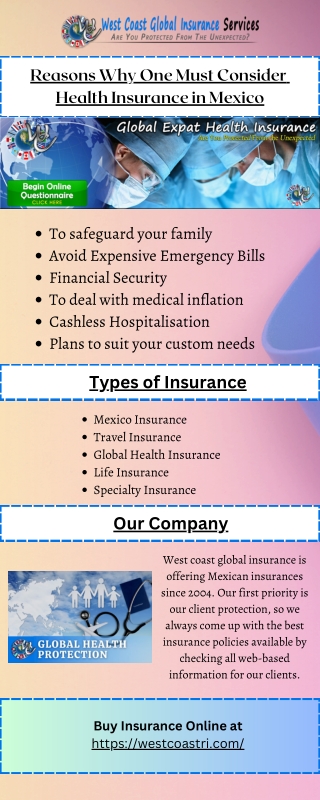Reasons Why One Must Consider  Health Insurance in Mexico