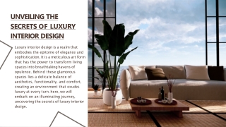 Unveiling The Secrets Of Luxury Interior Design