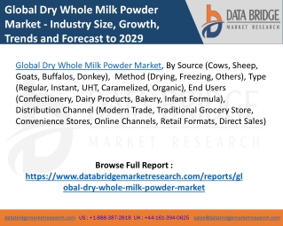 Global Dry Whole Milk Powder Market