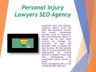 Personal Injury Lawyers SEO Agency