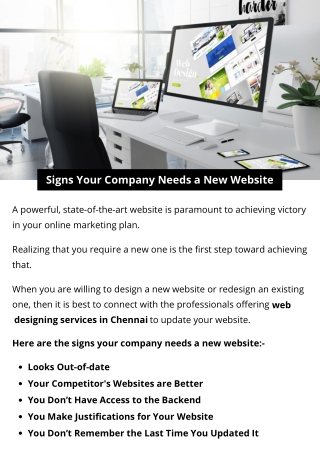 Signs Your Company Needs a New Website