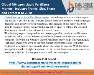 Nitrogen Liquid Fertilizers - Agricultural & Animal feed