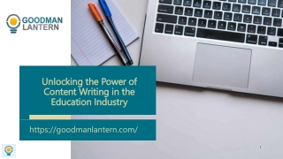 Unlocking the Power of Content Writing in the Education Industry