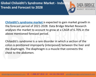 Global Chilaiditi’s Syndrome Market - Industry Trends and Forecast to 2028