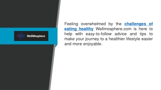 Challenges Of Eating Healthy  Wellmosphere.com