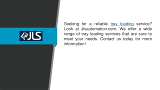 Tray Loading Jlsautomation.com