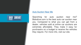 Auto Auction Near Me  Bidndrive.com