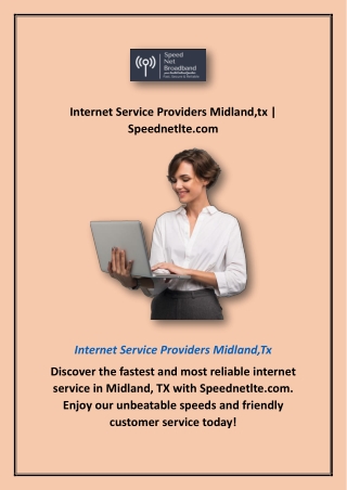 Internet Service Providers Midland,tx | Speednetlte.com