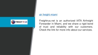 Air Freight Miami Freightrus.net