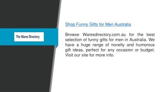 Shop Funny Gifts For Men Australia  Waresdirectory.com.au