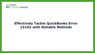 Effective Strategy To Resolve QuickBooks Error 15102