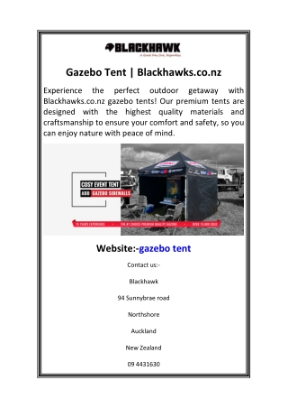 Gazebo Tent Blackhawks.co.nz