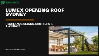 Retractable Roof Sydney | Highlands Blinds, Shutters & Awnings