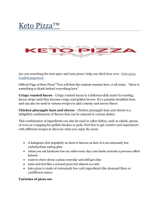 Keto Pizza™ Bayswater