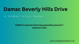 Damac Beverly Hills Drive E-Brochure