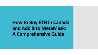 How to Buy ETH in Canada and Add it to MetaMask: A Comprehensive Guide