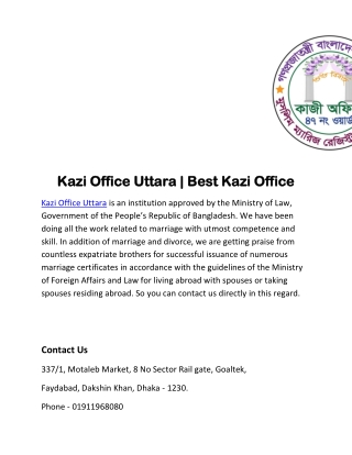 Kazi Office Uttara