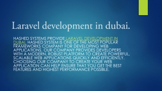 Laravel development in dubai