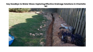 Say Goodbye to Water Woes Exploring Effective Drainage Solutions in Charlotte NC