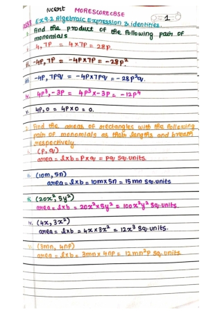 class 8 chapter 9 algebraic expressions and identities solved problems