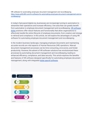 HR software for automating employee document management and recordkeeping