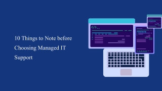 10 Things to Note before Choosing Managed IT Support