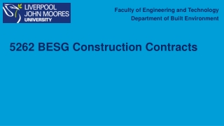 5262 BESG Construction Contracts