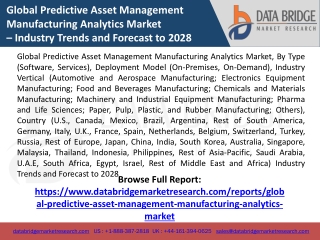 Global Predictive Asset Management Manufacturing Analytics Market