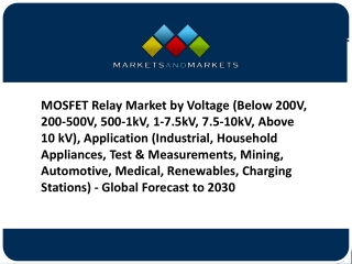 [PPT] Global MOSFET Relay Market, Forecast to 2030