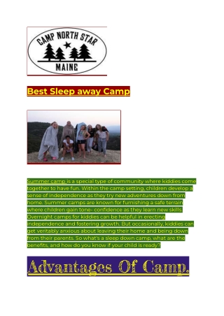 Best Sleep away Camp