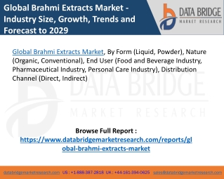 Global Brahmi Extracts Market