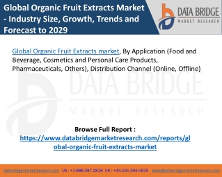 Global Organic Fruit Extracts Market