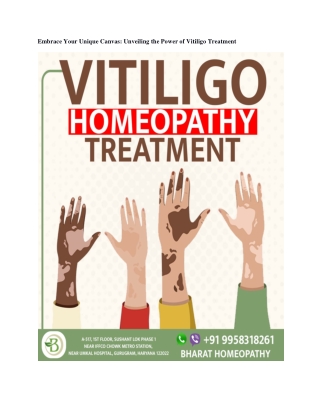 Embrace Your Unique Canvas: Unveiling the Power of Vitiligo Treatment