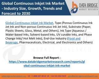 Global Continuous Inkjet Ink Market