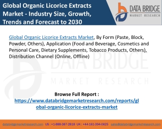 Global Organic Licorice Extracts Market